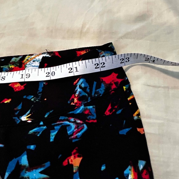 NEW PHOTOS! PANTS, BLACK MULTICOLOUR, SIZE 5, VISCOSE SOFT FABRIC, FRONT FLY, - Picture 9 of 16